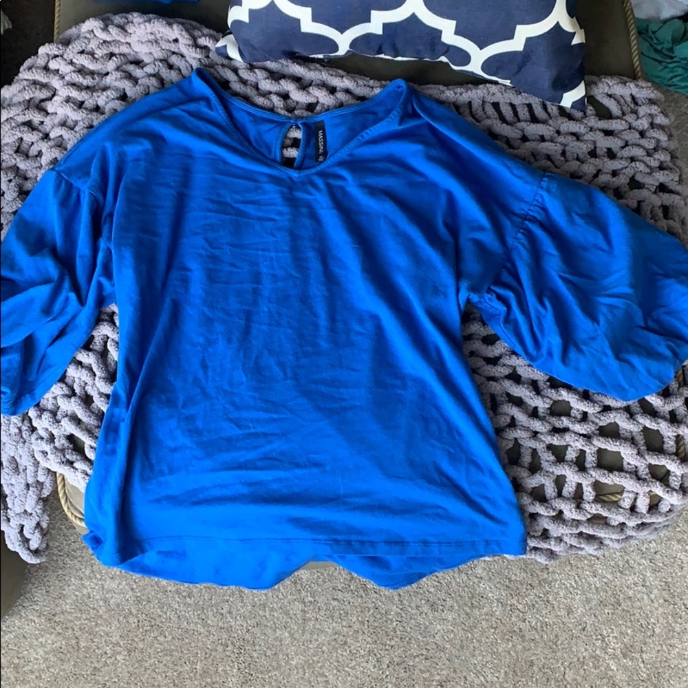 Bubble sleeve short sleeve shirt